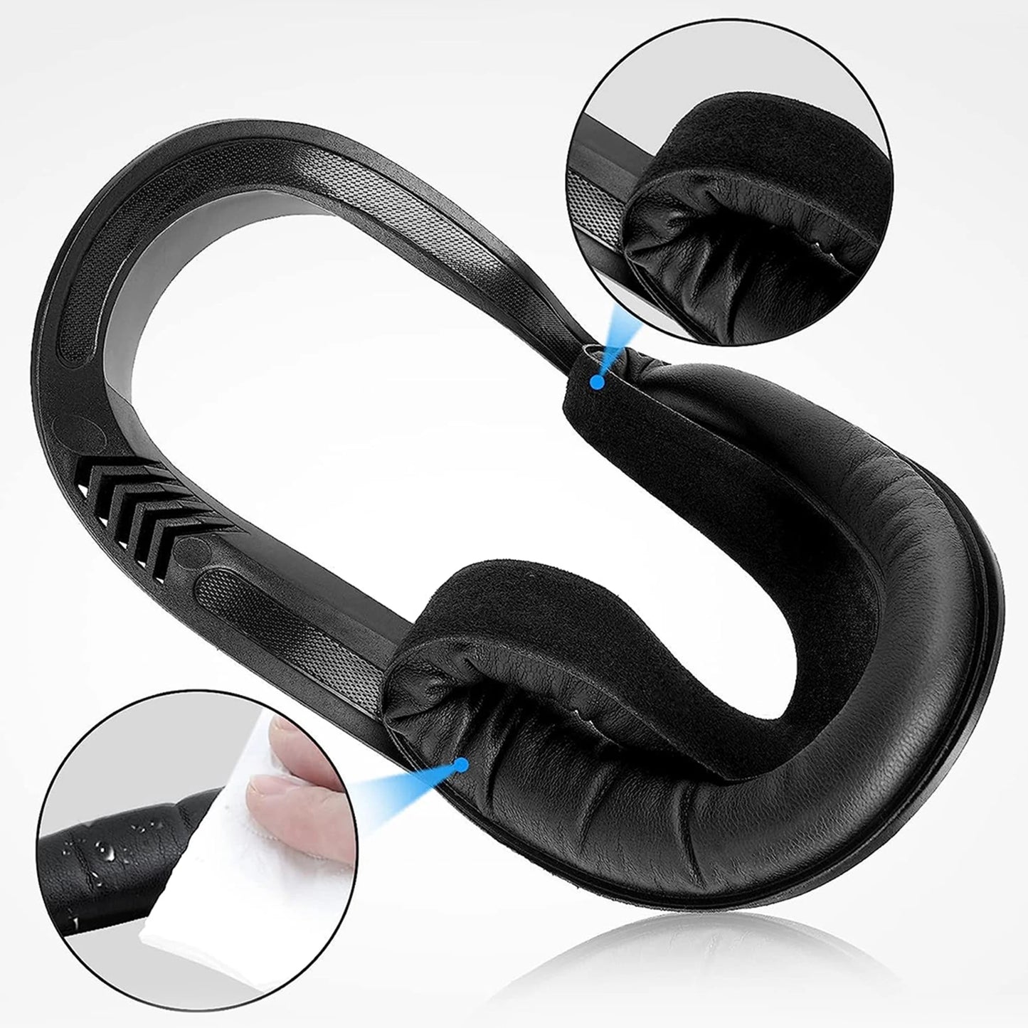 Facial Interface & Face Cover Pad for Oculus Quest 2, Sweat-Proof PU Foam Cushion - VR Accessories