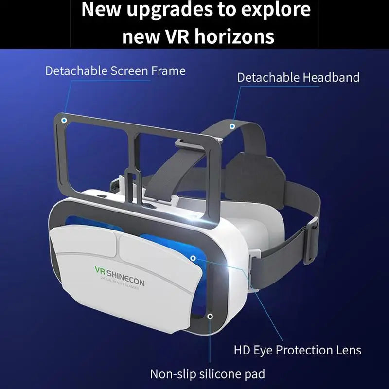 3D VR Headset Adjustable VR Headset for Watching Movies Comfortable VR Goggles/Glasses for Smartphone 4.5-7.0 Inch Screen