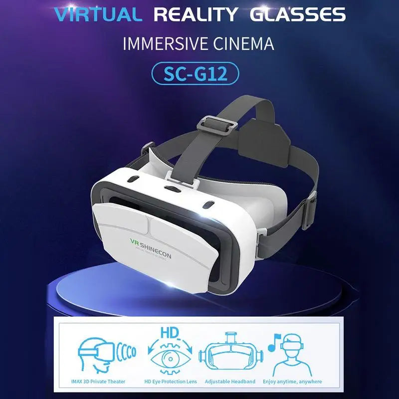 3D VR Headset Adjustable VR Headset for Watching Movies Comfortable VR Goggles/Glasses for Smartphone 4.5-7.0 Inch Screen