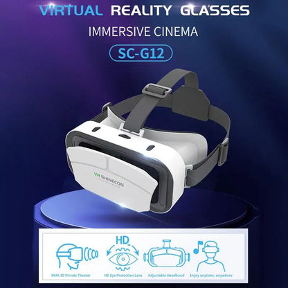3D VR Headset Adjustable VR Headset for Watching Movies Comfortable VR Goggles/Glasses for Smartphone 4.5-7.0 Inch Screen