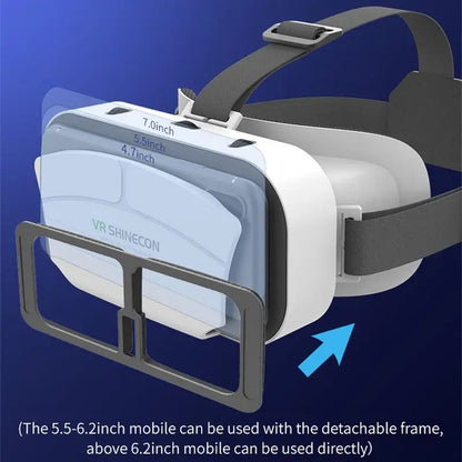 3D VR Headset Adjustable VR Headset for Watching Movies Comfortable VR Goggles/Glasses for Smartphone 4.5-7.0 Inch Screen