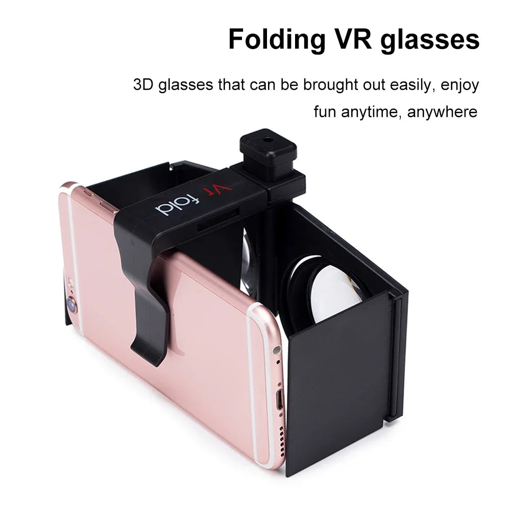 Plastic Virtual Reality VR Glasses Movies Games Nearsighted VR Glasses Mini Foldable Virtual Reality VR Glasses for Mobile Phone