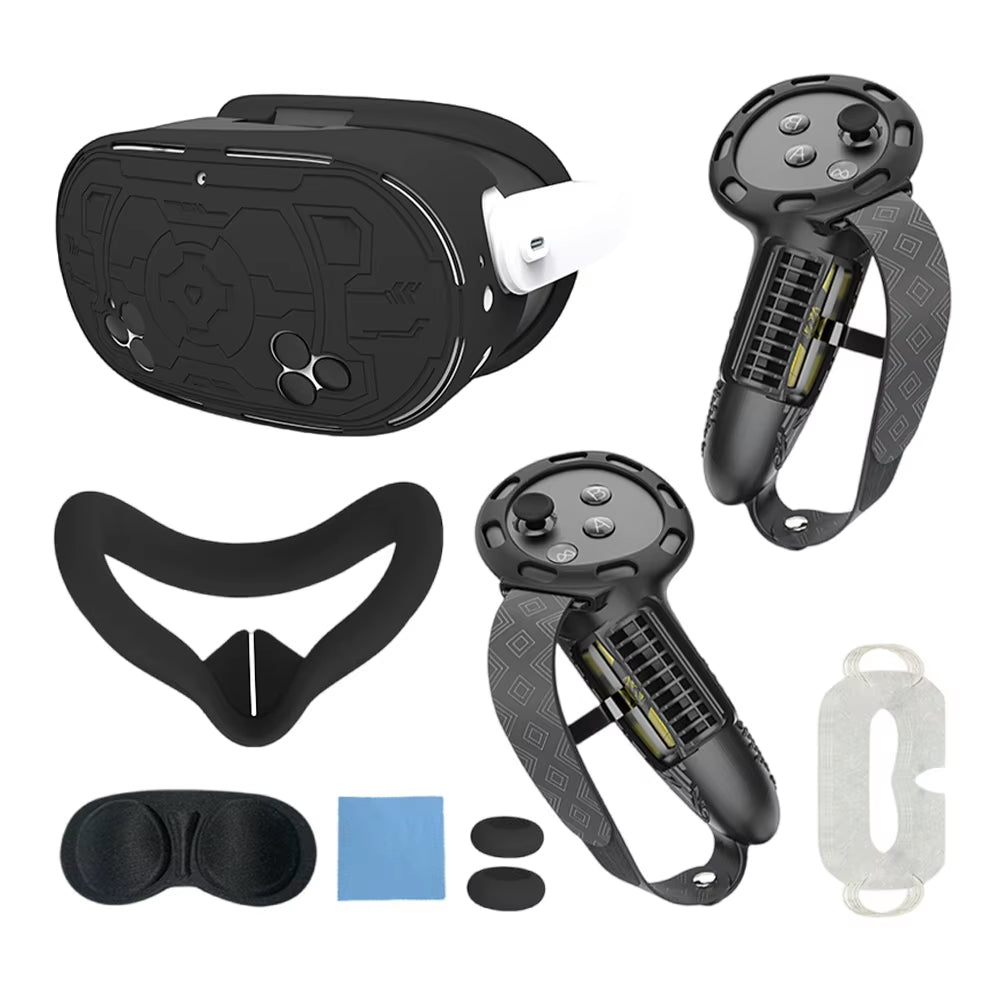 7Pcs VR Accessories Anti-Fall  VR Protective Accessories Set VR Face Cover Controller Grips Cover Joystick Caps