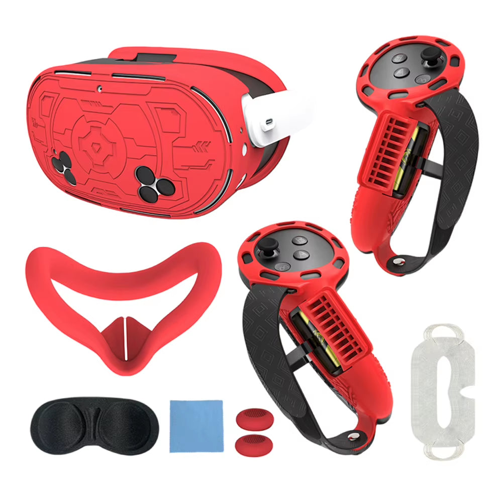 7Pcs VR Accessories Anti-Fall  VR Protective Accessories Set VR Face Cover Controller Grips Cover Joystick Caps
